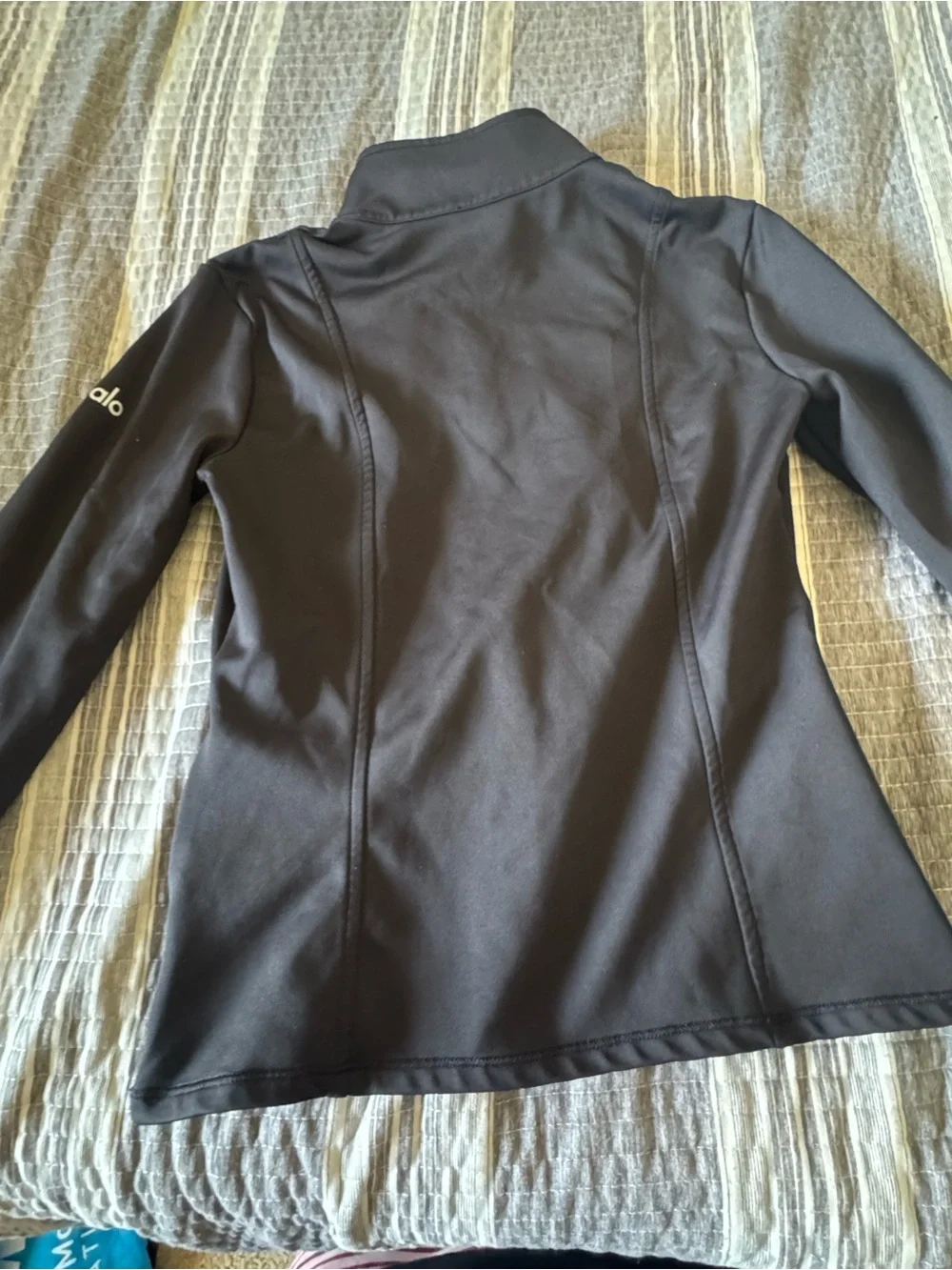 ALO Yoga Black Full-Zip Utility Jacket